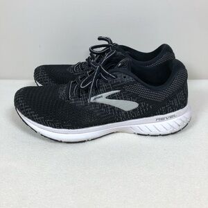 Brooks Shoes Womens 10 Black Revel 3 Running Sneakers Mesh Athletic Training Gym